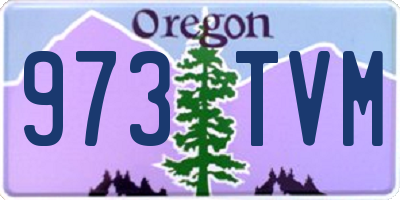 OR license plate 973TVM
