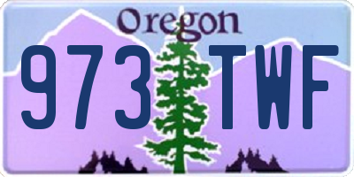OR license plate 973TWF
