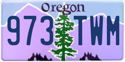 OR license plate 973TWM
