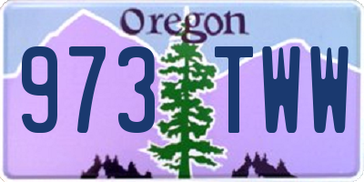 OR license plate 973TWW