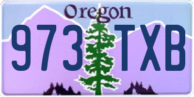 OR license plate 973TXB