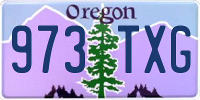 OR license plate 973TXG