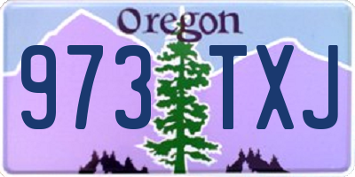 OR license plate 973TXJ