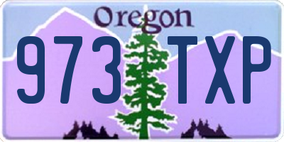 OR license plate 973TXP