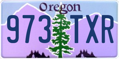 OR license plate 973TXR