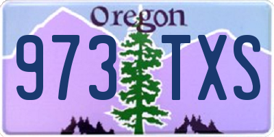 OR license plate 973TXS