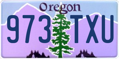 OR license plate 973TXU