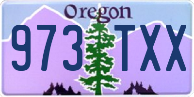 OR license plate 973TXX