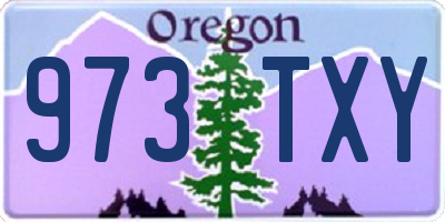 OR license plate 973TXY