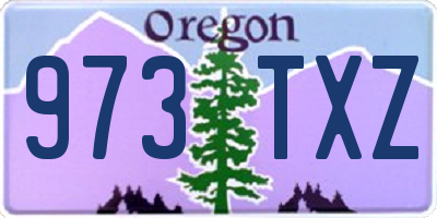 OR license plate 973TXZ