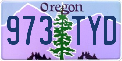OR license plate 973TYD