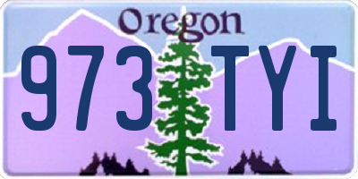 OR license plate 973TYI