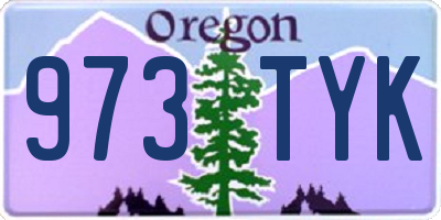 OR license plate 973TYK