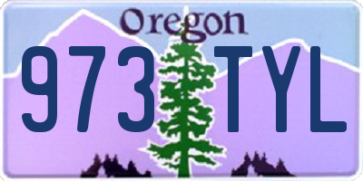 OR license plate 973TYL