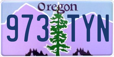 OR license plate 973TYN