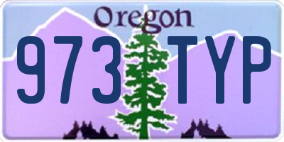 OR license plate 973TYP