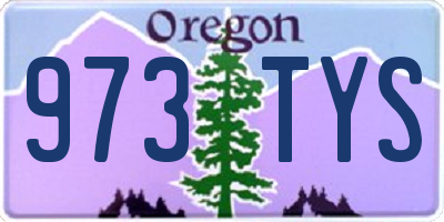OR license plate 973TYS