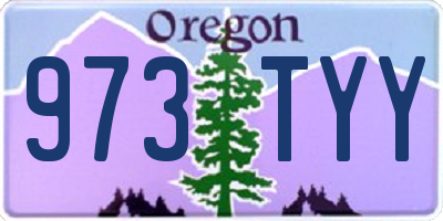 OR license plate 973TYY