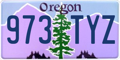 OR license plate 973TYZ