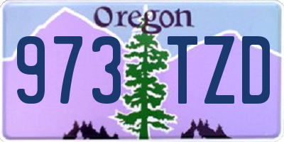 OR license plate 973TZD