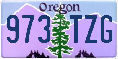 OR license plate 973TZG