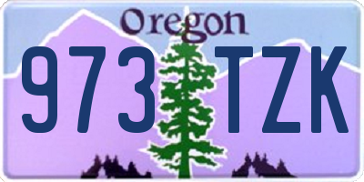 OR license plate 973TZK