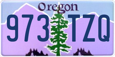 OR license plate 973TZQ
