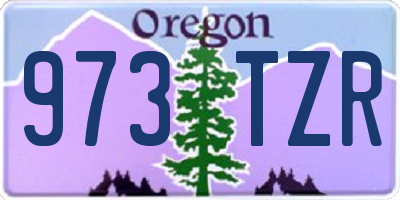 OR license plate 973TZR