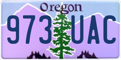 OR license plate 973UAC