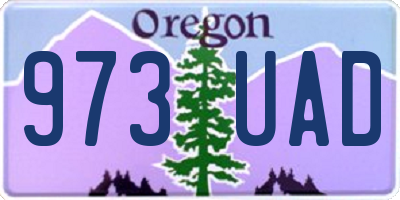 OR license plate 973UAD