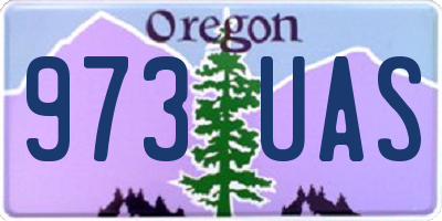 OR license plate 973UAS
