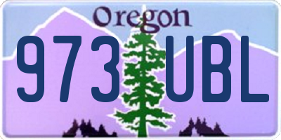 OR license plate 973UBL