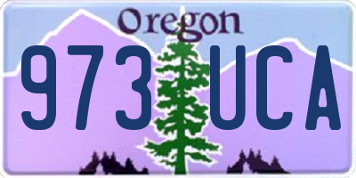 OR license plate 973UCA