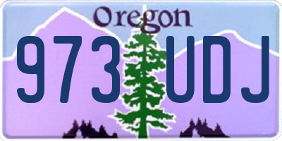 OR license plate 973UDJ