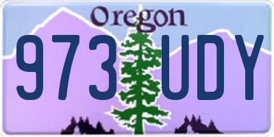 OR license plate 973UDY