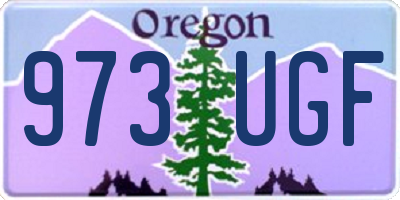 OR license plate 973UGF
