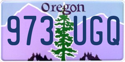 OR license plate 973UGQ