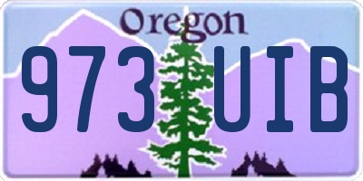OR license plate 973UIB