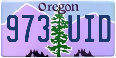 OR license plate 973UID