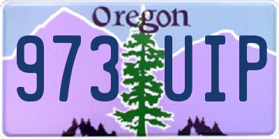 OR license plate 973UIP