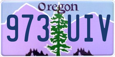 OR license plate 973UIV