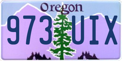 OR license plate 973UIX
