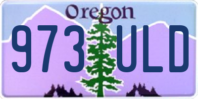 OR license plate 973ULD