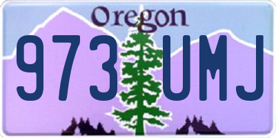 OR license plate 973UMJ