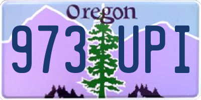 OR license plate 973UPI