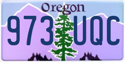 OR license plate 973UQC