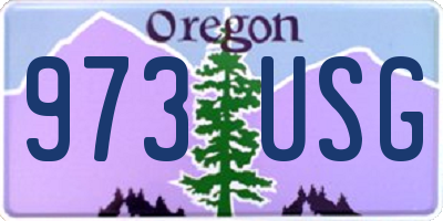 OR license plate 973USG