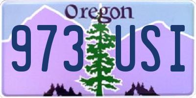 OR license plate 973USI