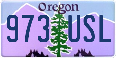 OR license plate 973USL