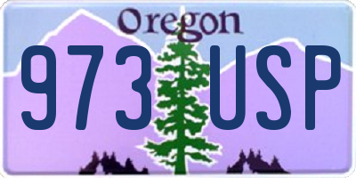 OR license plate 973USP